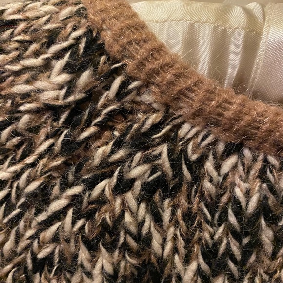 La Fée Maraboutée, eu size 1 brown knit blend gilet with 3/4 length sleeves - Picture 6 of 6